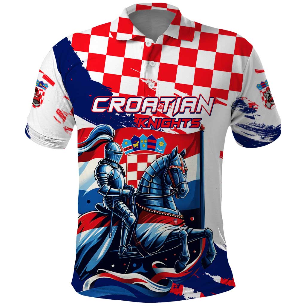 Personalized Croatian Knights Polo Shirt Hrvatska Coat Of Arms DT02