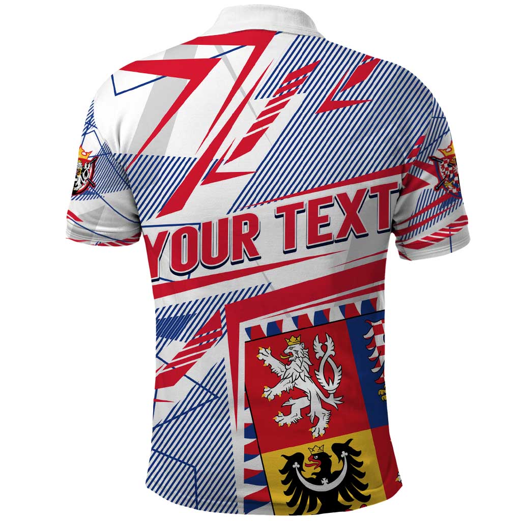 Coat Of Arms Czechia Polo Shirt Czech Republic Sporty Geometric DT02
