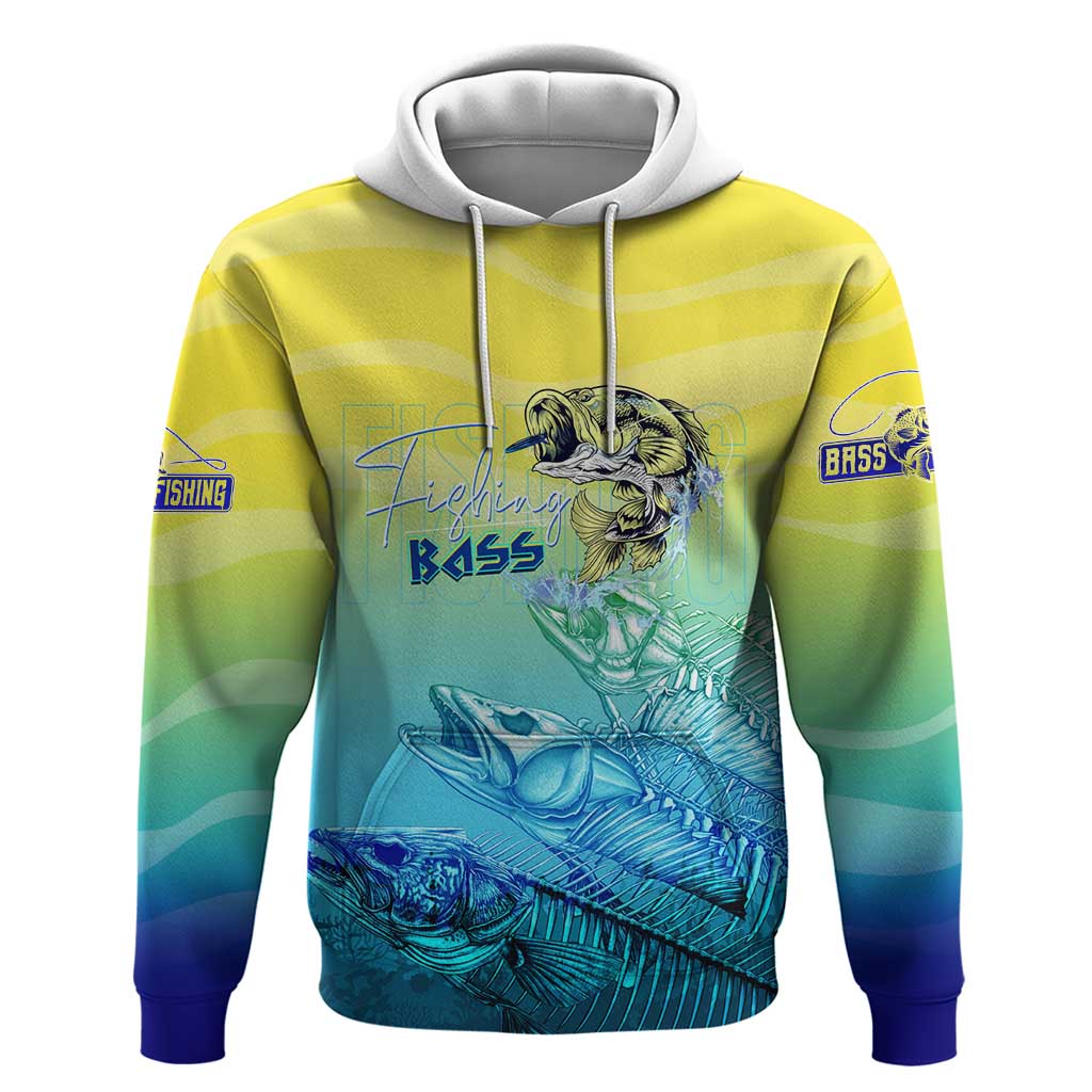 Personalized Fishing Bone Summer Bass Hoodie Fishbone Ocean DT02