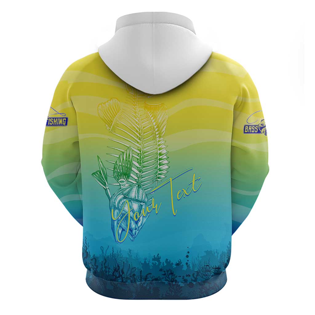 Personalized Fishing Bone Summer Bass Hoodie Fishbone Ocean DT02