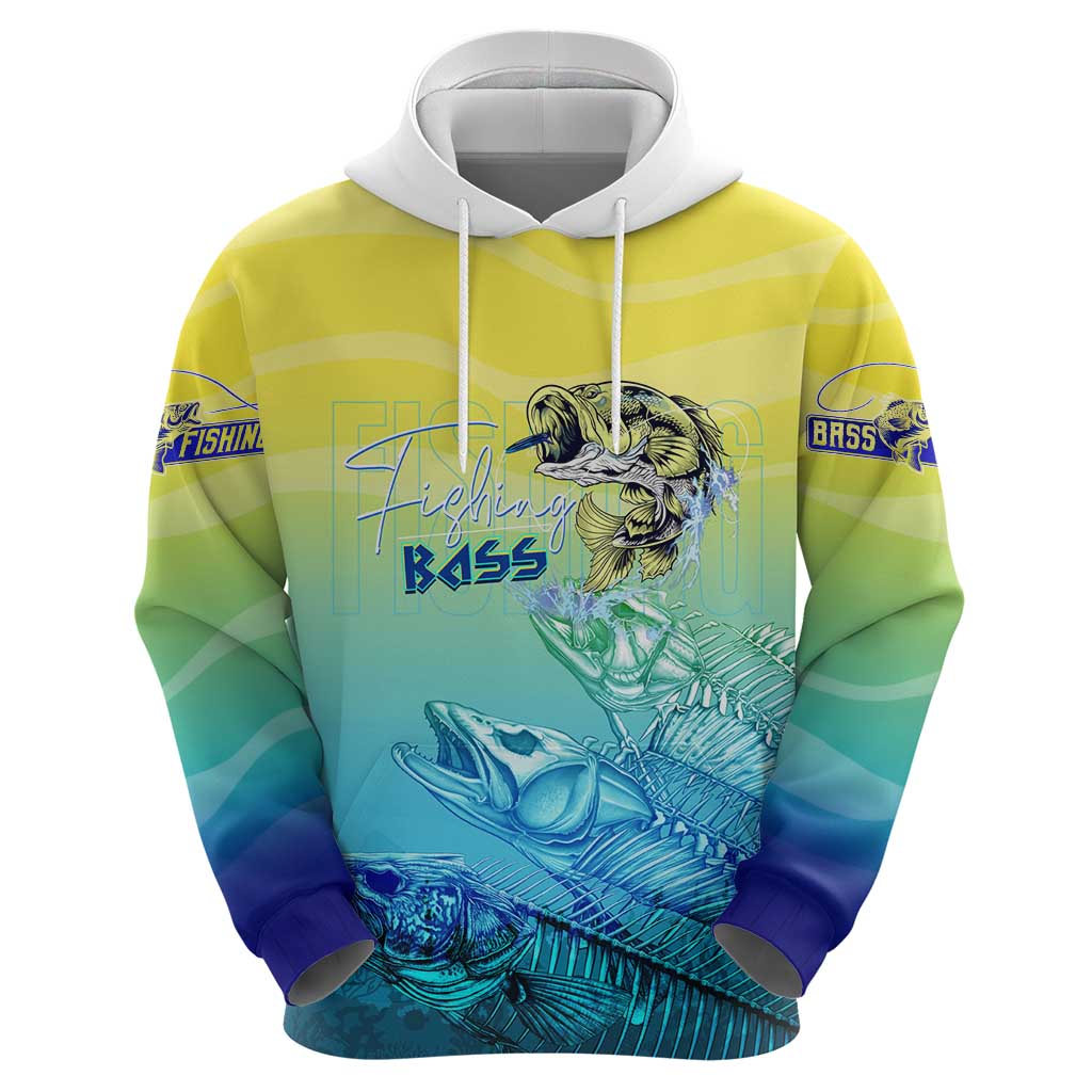 Personalized Fishing Bone Summer Bass Hoodie Fishbone Ocean DT02