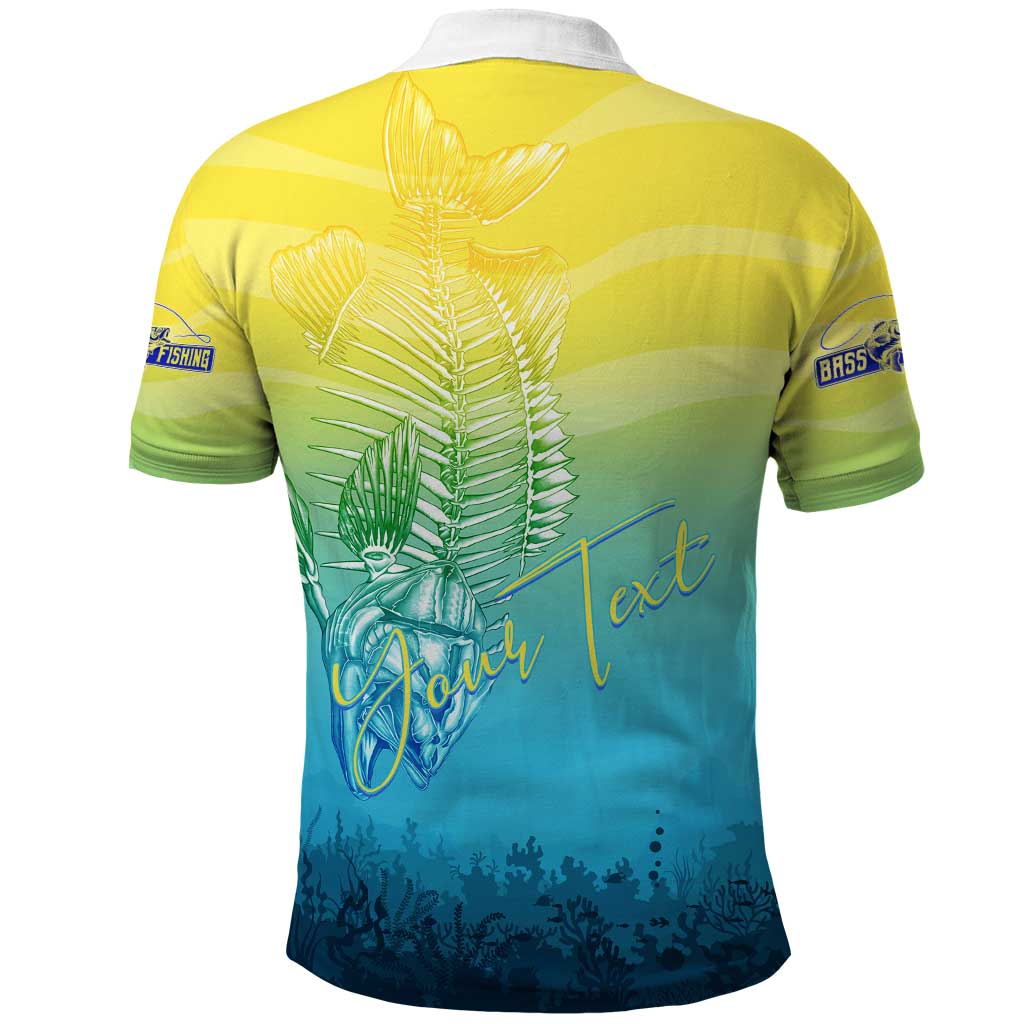 Personalized Fishing Bone Summer Bass Polo Shirt Fishbone Ocean DT02