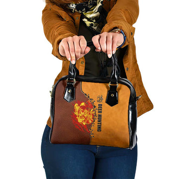 Skull Deer Hunting Shoulder Handbag Vintage Leather Bow Hunter DT02