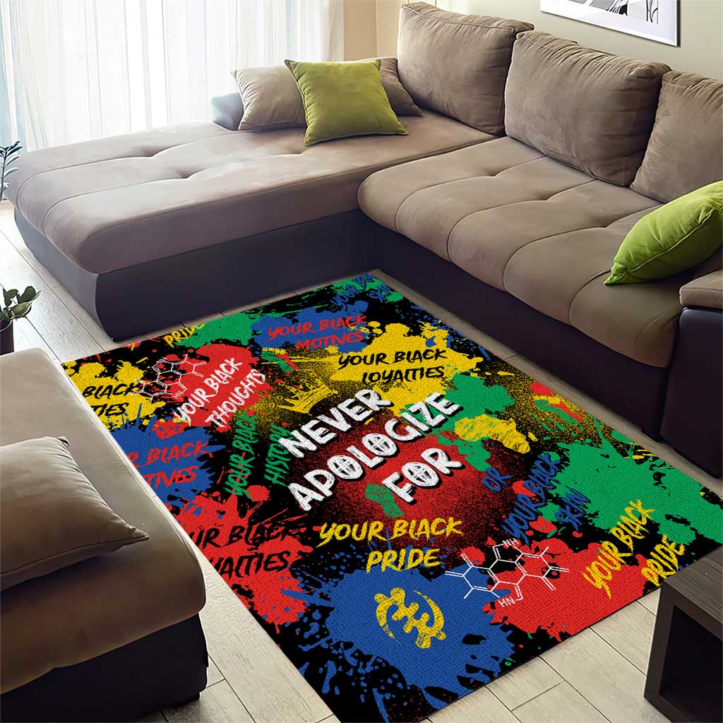 Never Apologize For Being Black Area Rug DT02