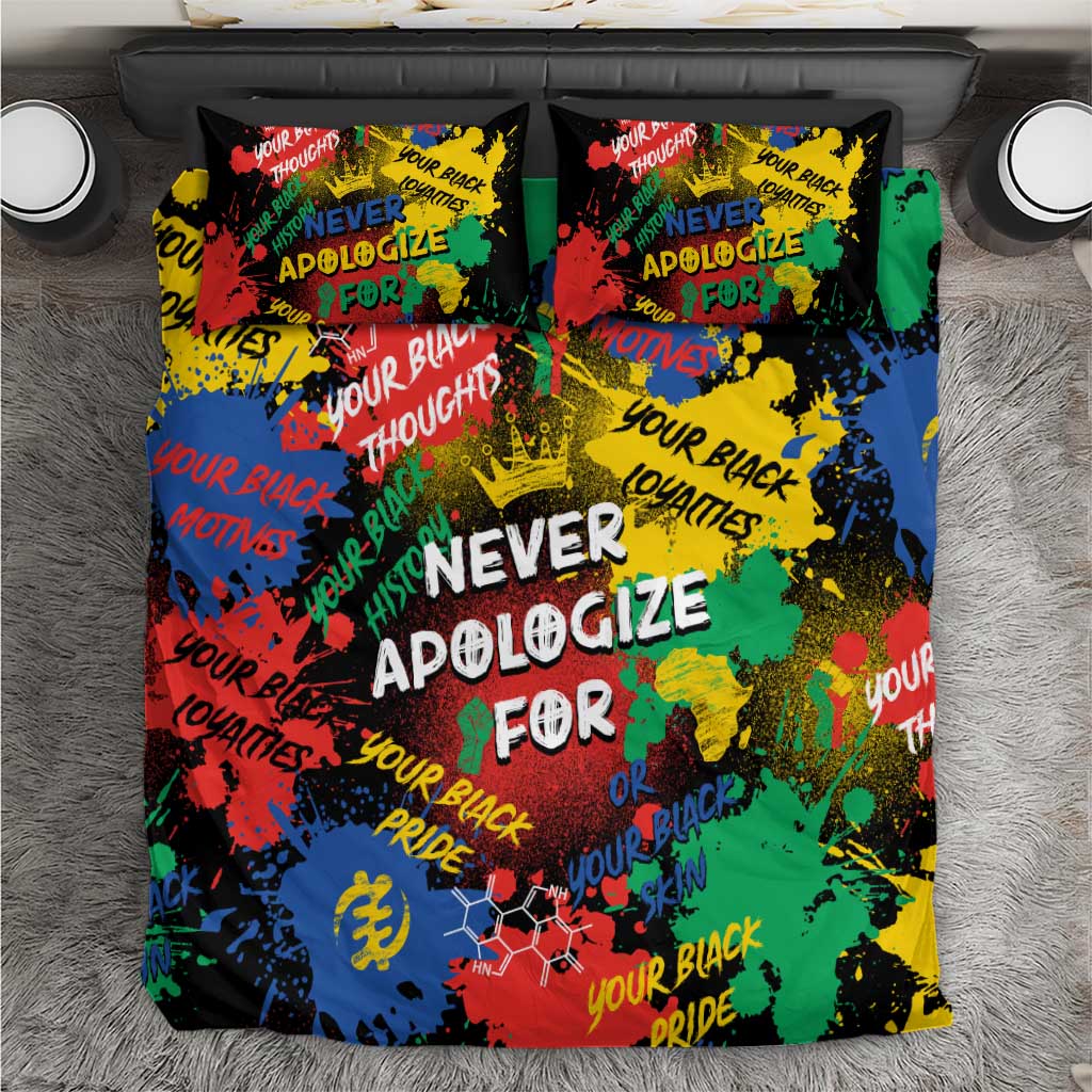 Never Apologize For Being Black Bedding Set DT02