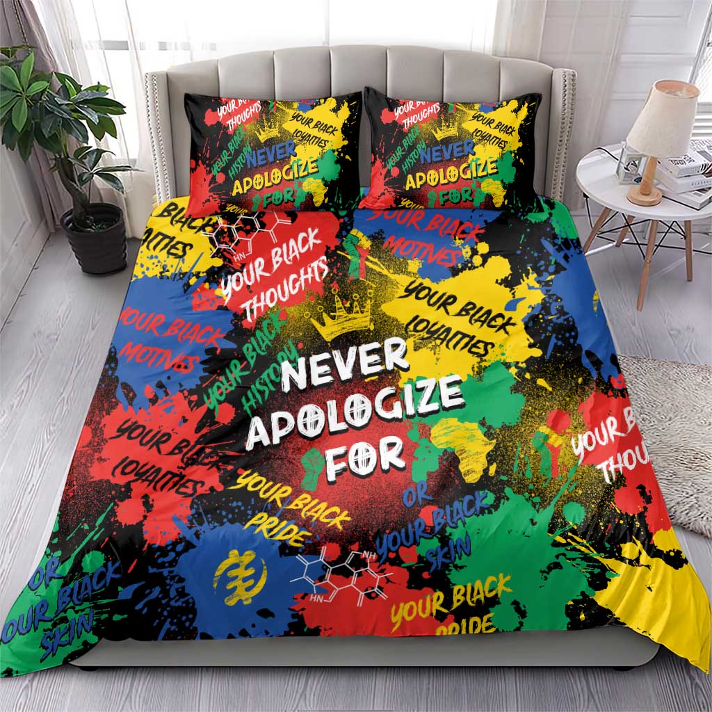 Never Apologize For Being Black Bedding Set DT02
