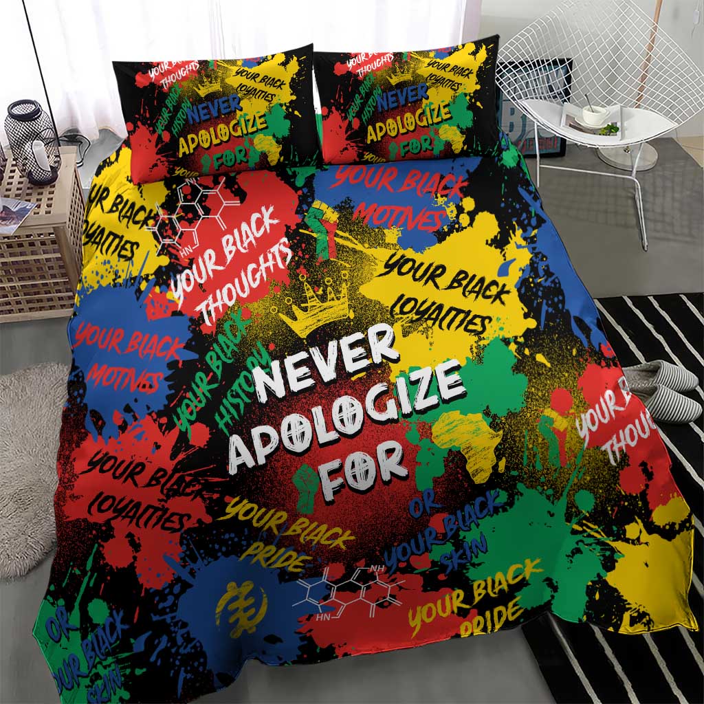 Never Apologize For Being Black Bedding Set DT02