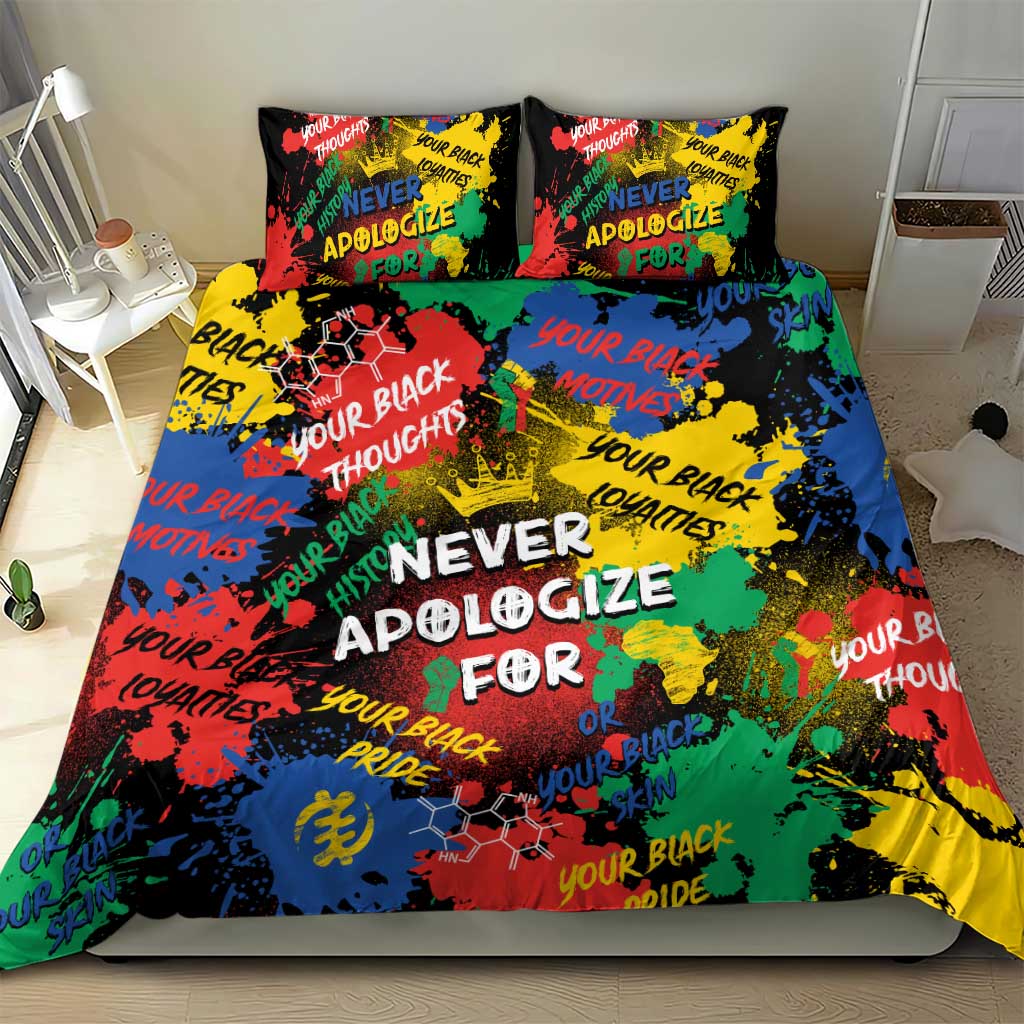 Never Apologize For Being Black Bedding Set DT02