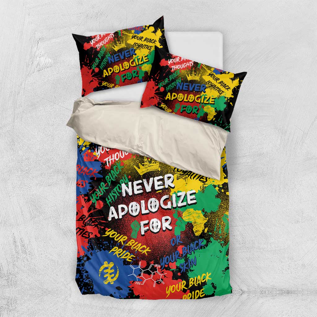 Never Apologize For Being Black Bedding Set DT02