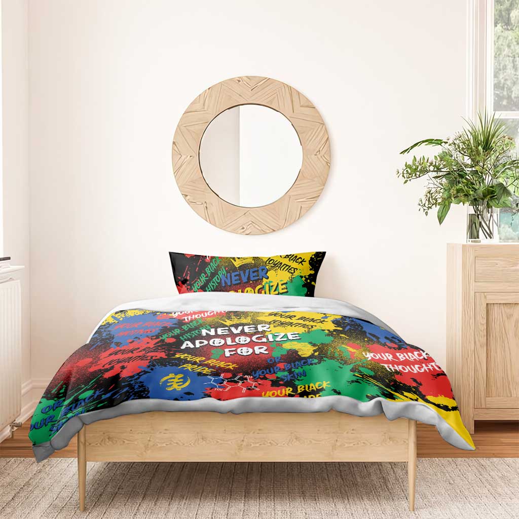 Never Apologize For Being Black Bedding Set DT02