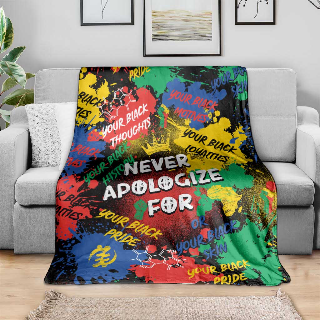 Never Apologize For Being Black Blanket DT02