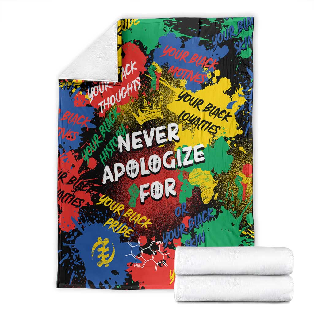 Never Apologize For Being Black Blanket DT02