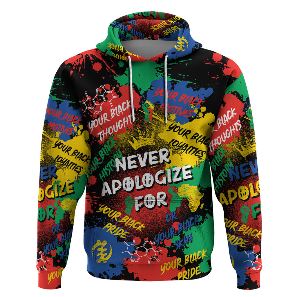 Never Apologize For Being Black Hoodie DT02