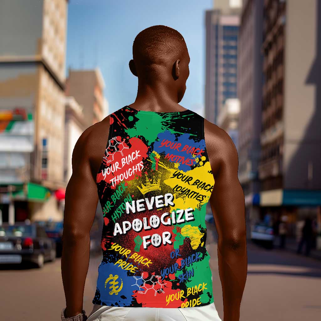 Never Apologize For Being Black Men Tank Top DT02