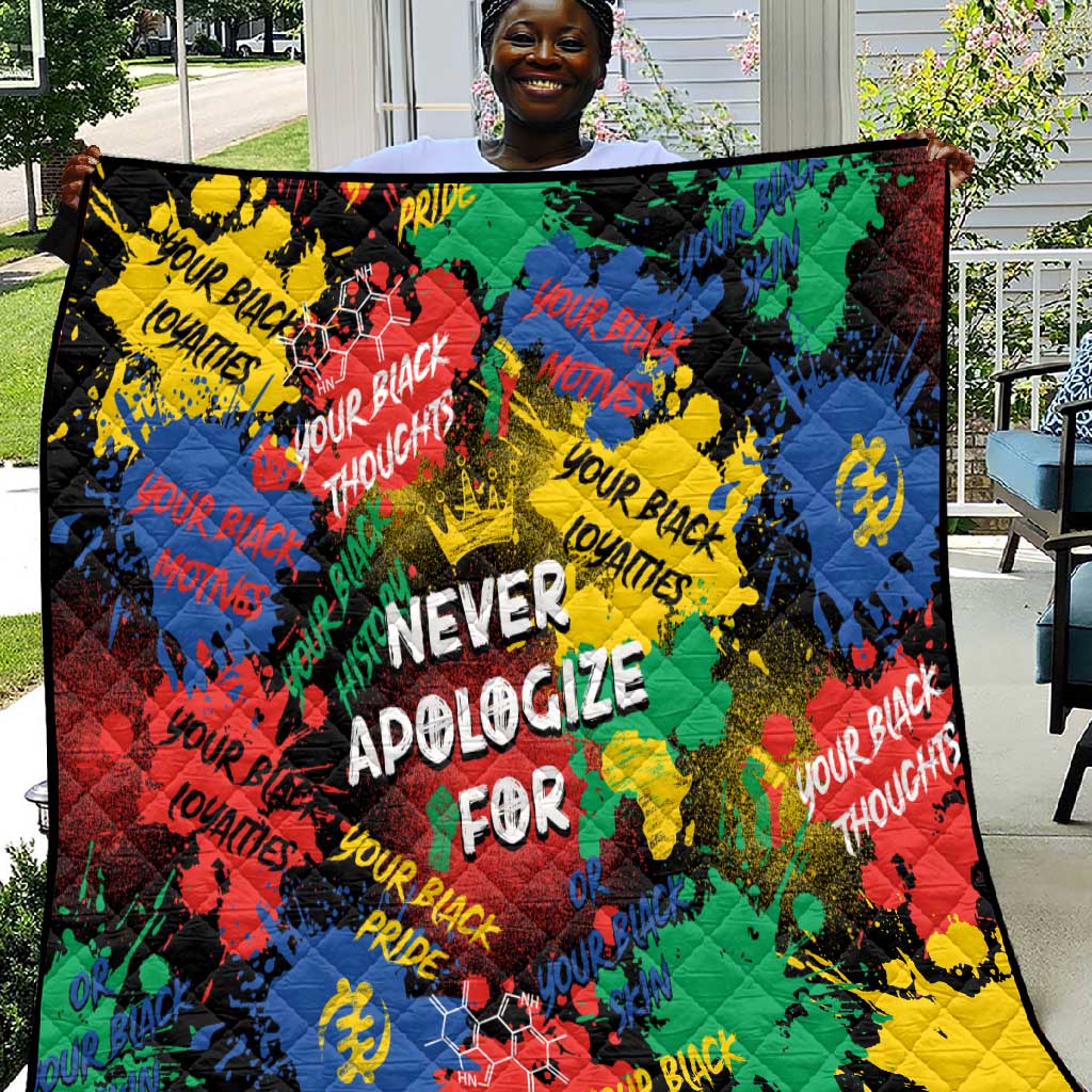 Never Apologize For Being Black Quilt DT02