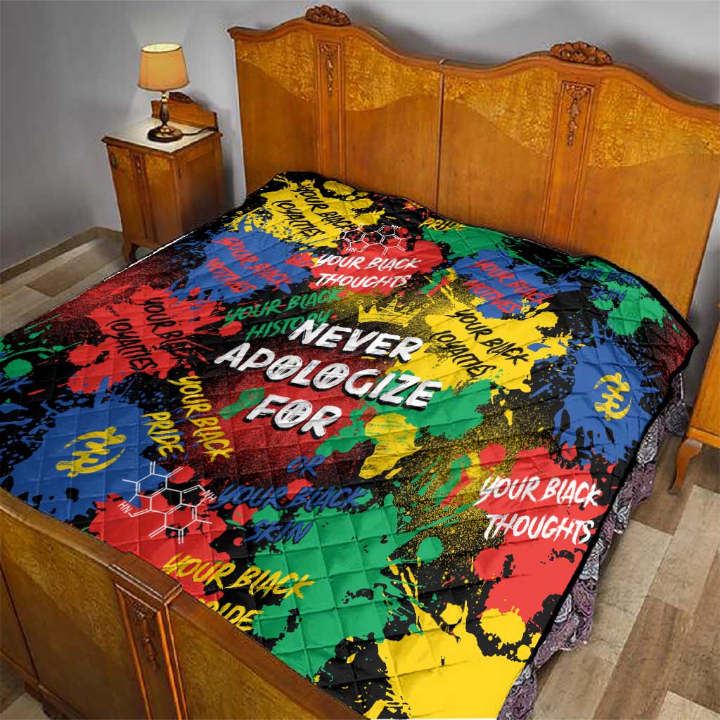 Never Apologize For Being Black Quilt DT02
