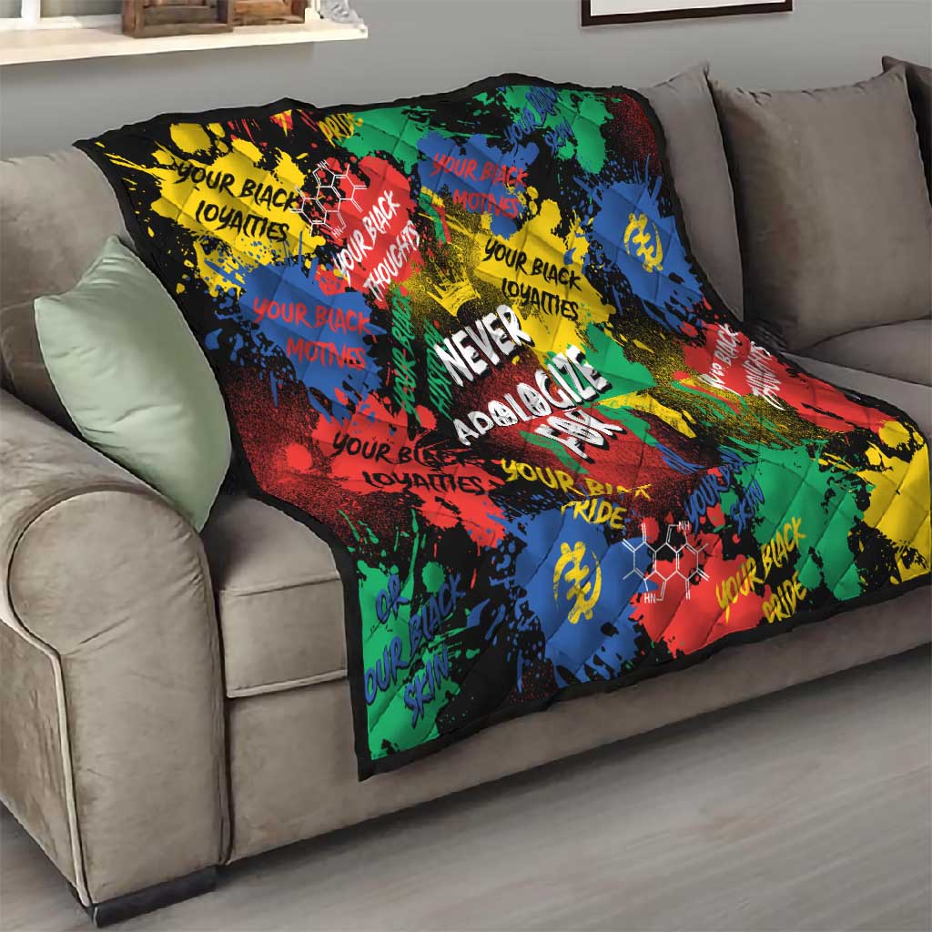 Never Apologize For Being Black Quilt DT02
