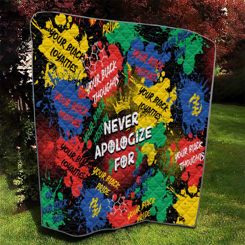 Never Apologize For Being Black Quilt DT02
