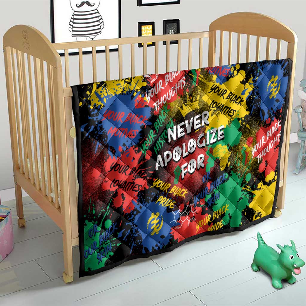 Never Apologize For Being Black Quilt DT02