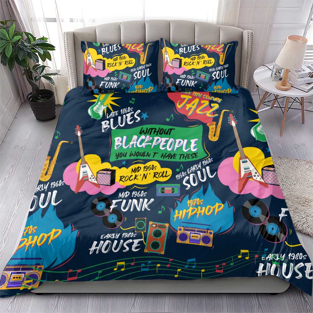 Music That Makes Us Proud African Bedding Set Black People DT02