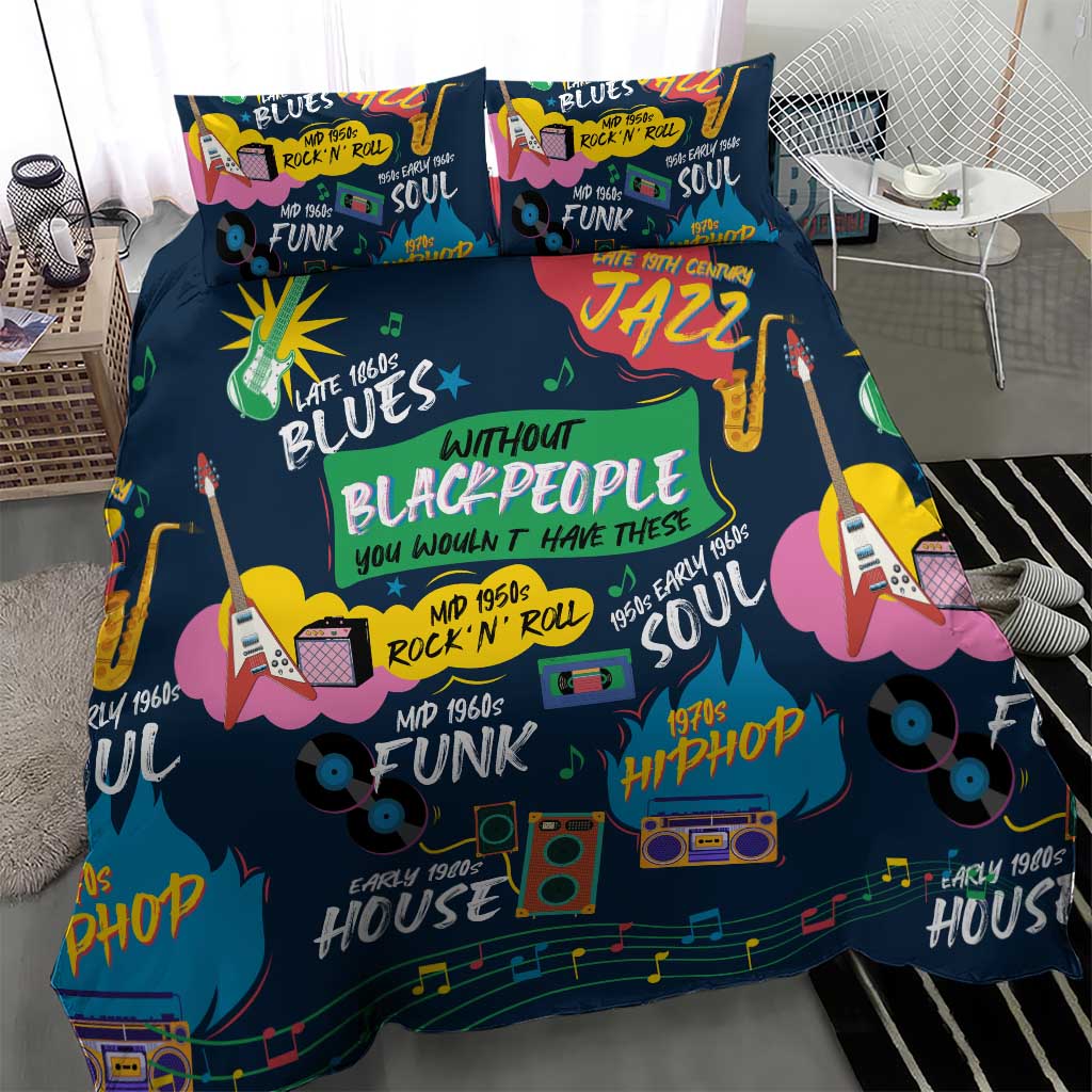 Music That Makes Us Proud African Bedding Set Black People DT02