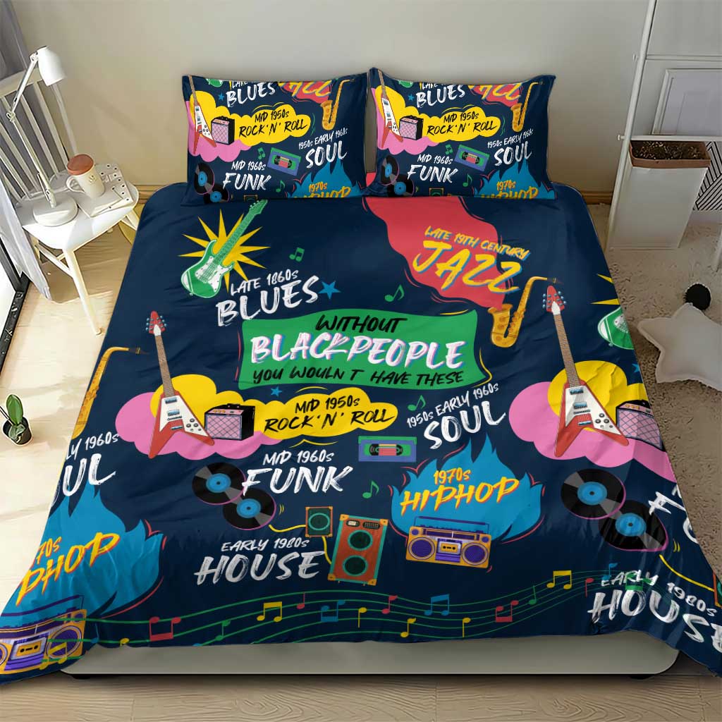 Music That Makes Us Proud African Bedding Set Black People DT02