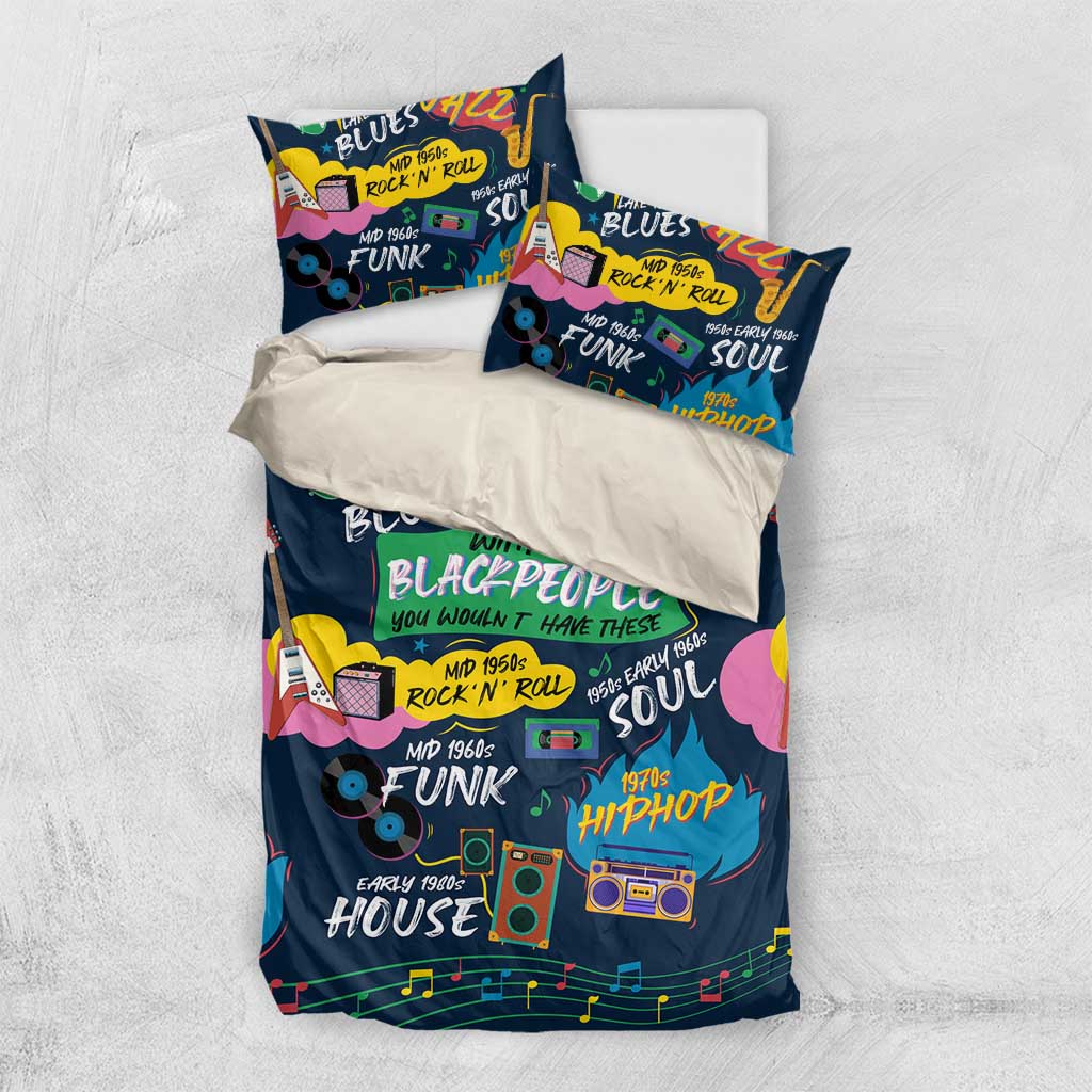 Music That Makes Us Proud African Bedding Set Black People DT02