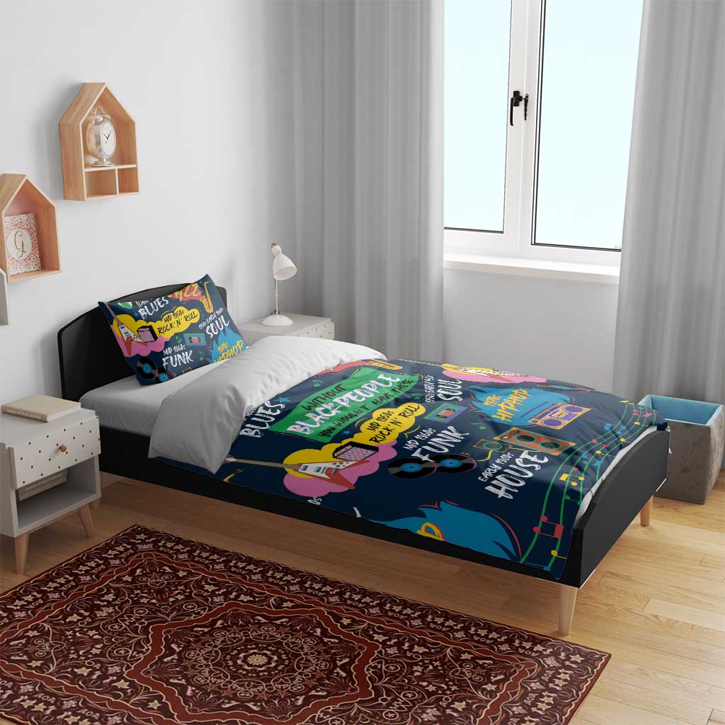 Music That Makes Us Proud African Bedding Set Black People DT02