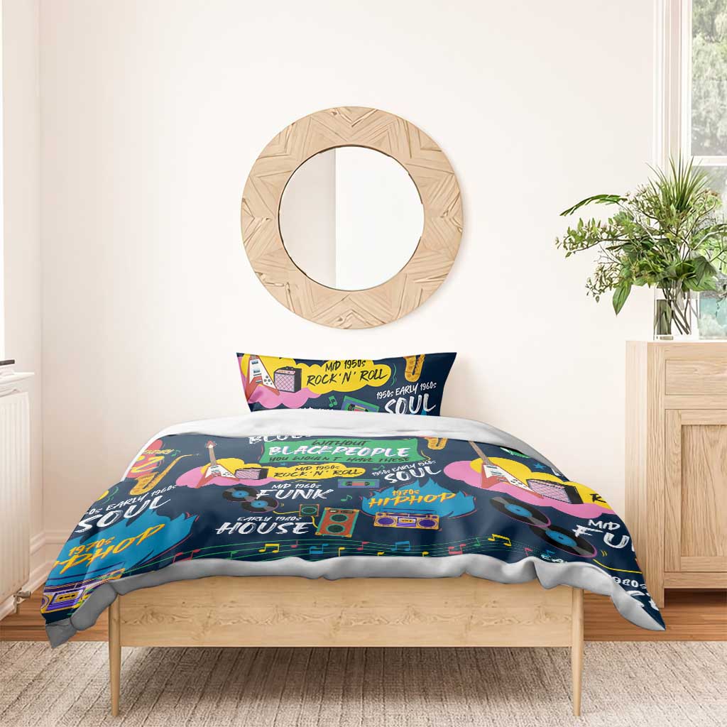 Music That Makes Us Proud African Bedding Set Black People DT02