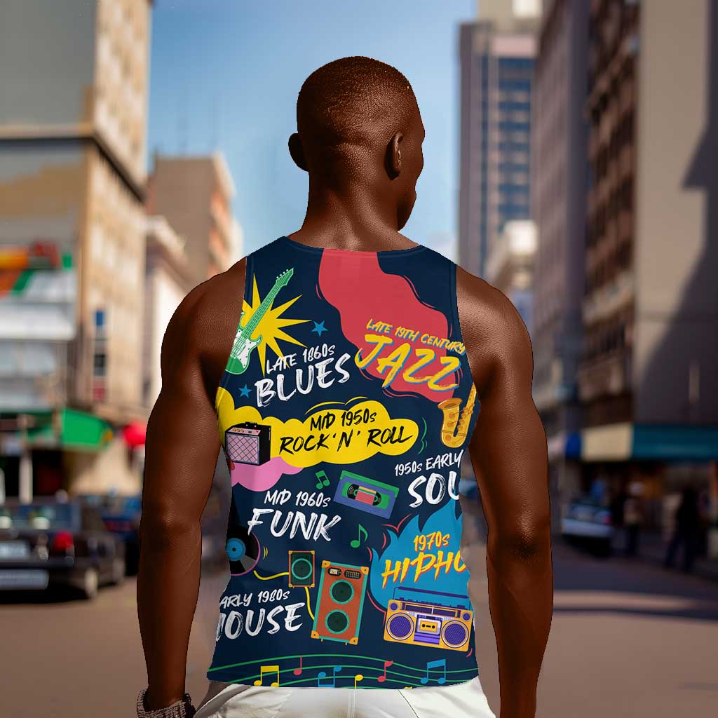 Music That Makes Us Proud African Men Tank Top Black People DT02