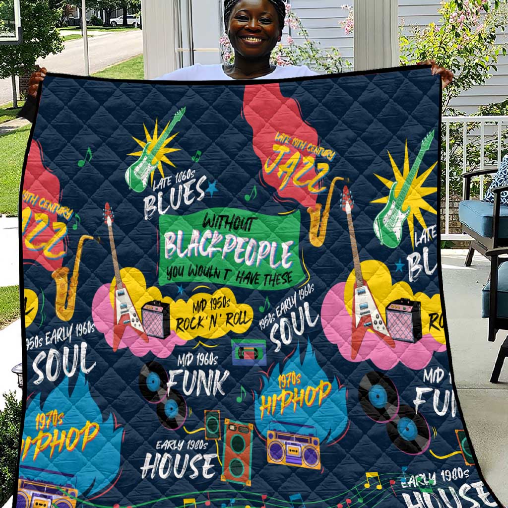 Music That Makes Us Proud African Quilt Black People DT02