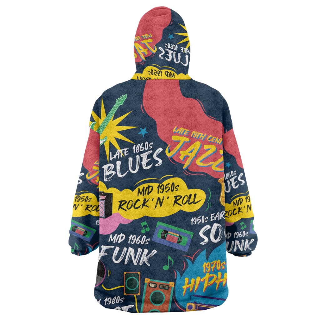 Music That Makes Us Proud African Wearable Blanket Hoodie Black People DT02