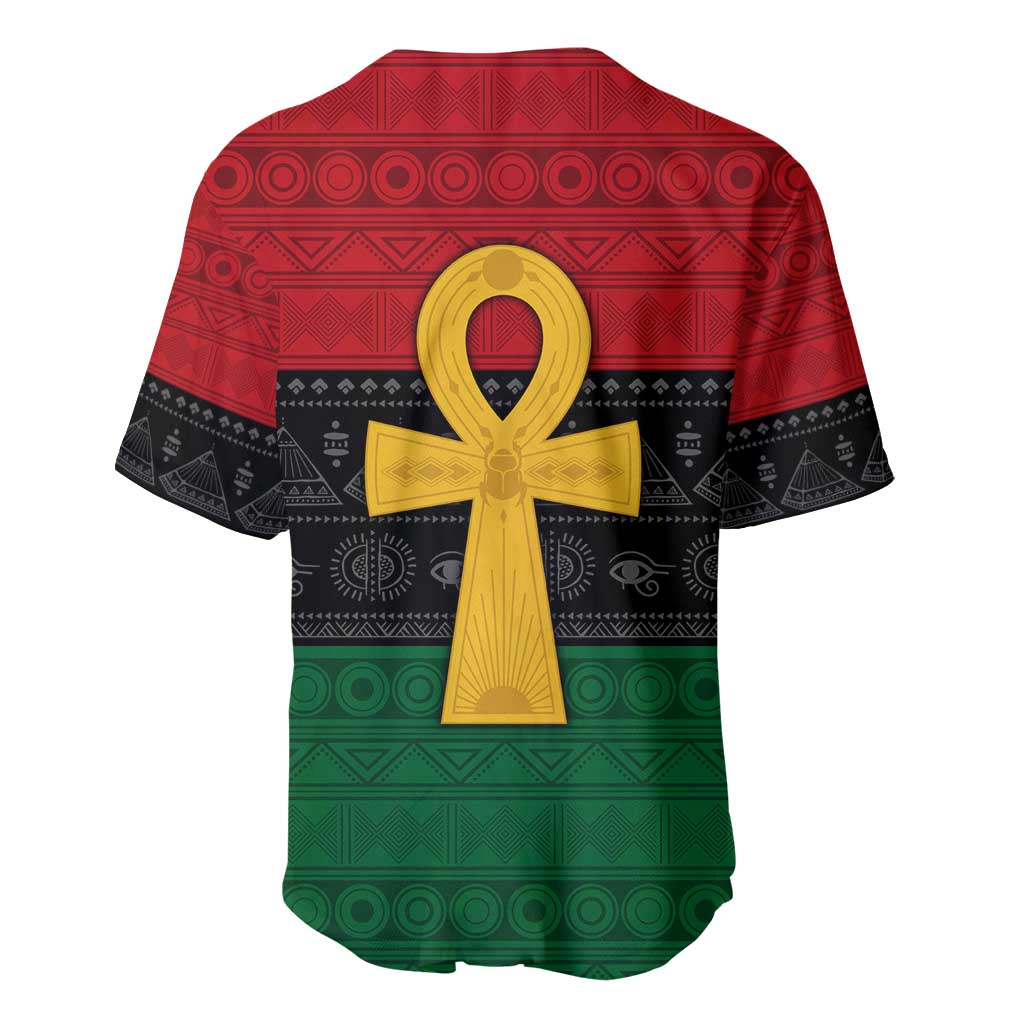 Pan African Ankh Baseball Jersey Egyptian Cross DT02
