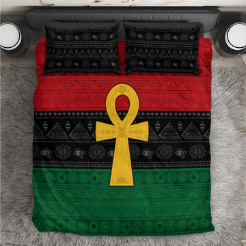 Pan African Ankh Bedding Set Egyptian Cross DT02