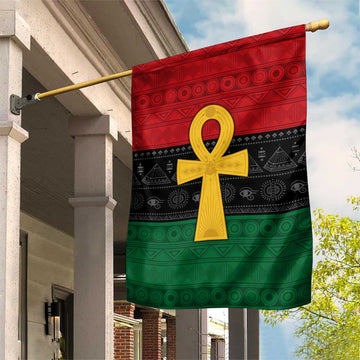 Pan African Ankh Garden Flag Egyptian Cross DT02