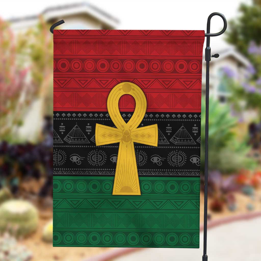 Pan African Ankh Garden Flag Egyptian Cross DT02