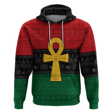 Pan African Ankh Hoodie Egyptian Cross DT02