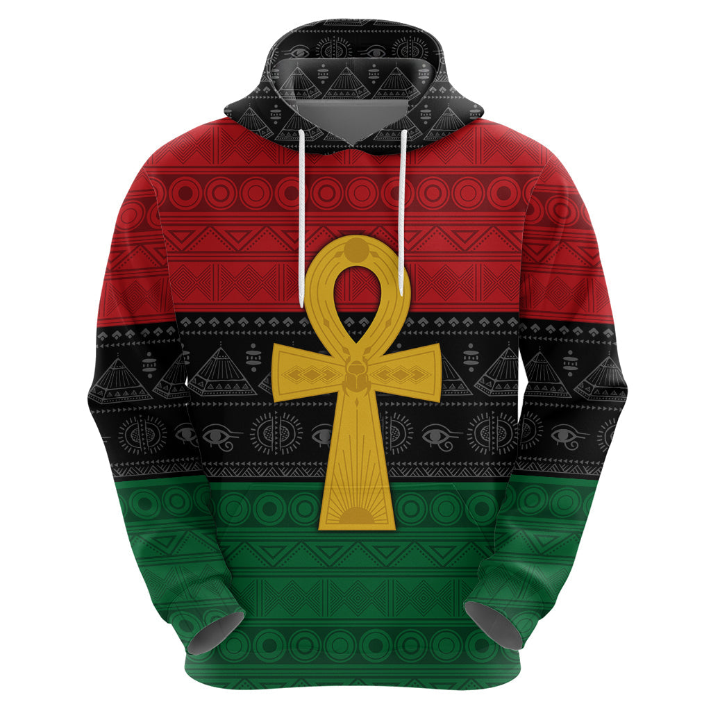 Pan African Ankh Hoodie Egyptian Cross DT02