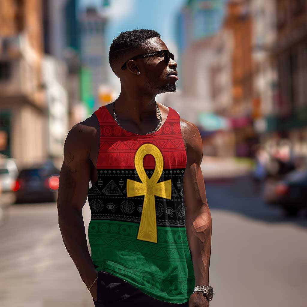 Pan African Ankh Men Tank Top Egyptian Cross DT02