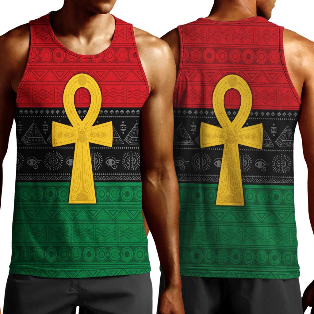 Pan African Ankh Men Tank Top Egyptian Cross DT02