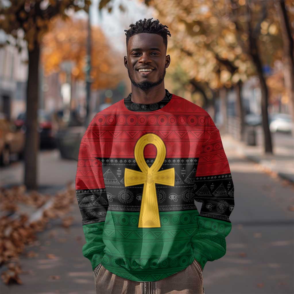 Pan African Ankh Sweatshirt Egyptian Cross DT02