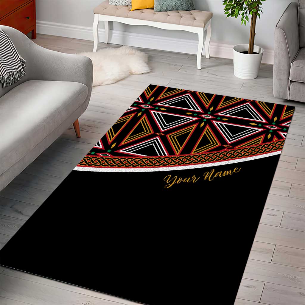 Personalized Bamenda African Area Rug Atoghu Cameroon Print DT02