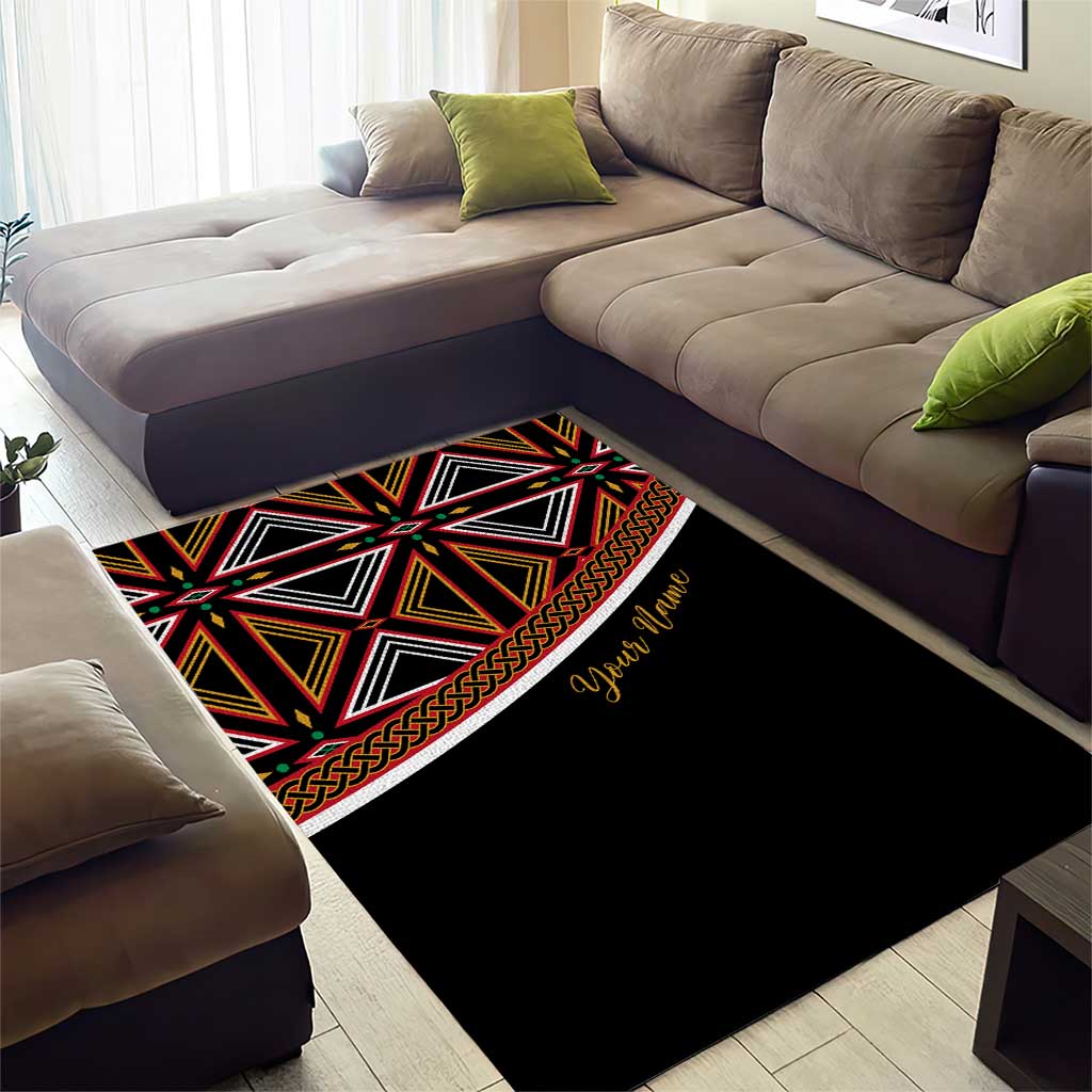 Personalized Bamenda African Area Rug Atoghu Cameroon Print DT02