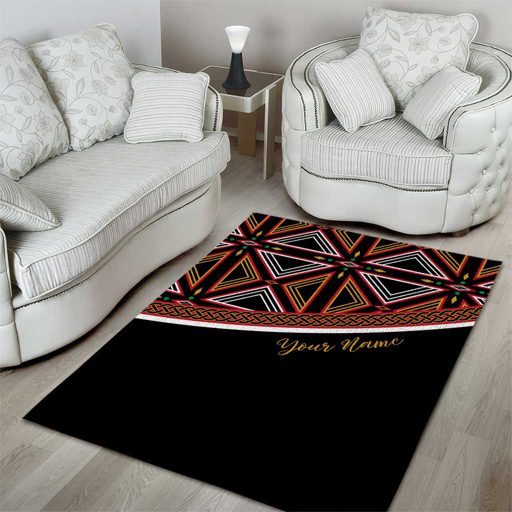 Personalized Bamenda African Area Rug Atoghu Cameroon Print DT02