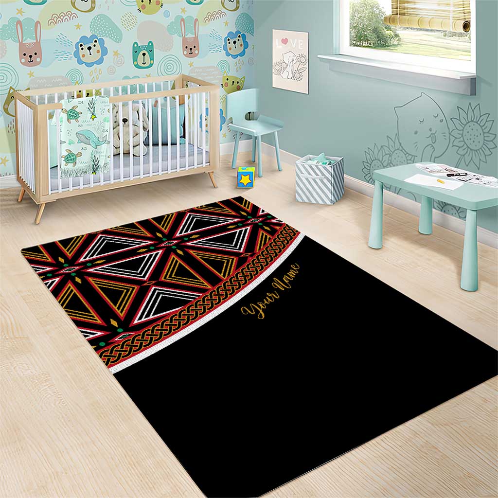 Personalized Bamenda African Area Rug Atoghu Cameroon Print DT02