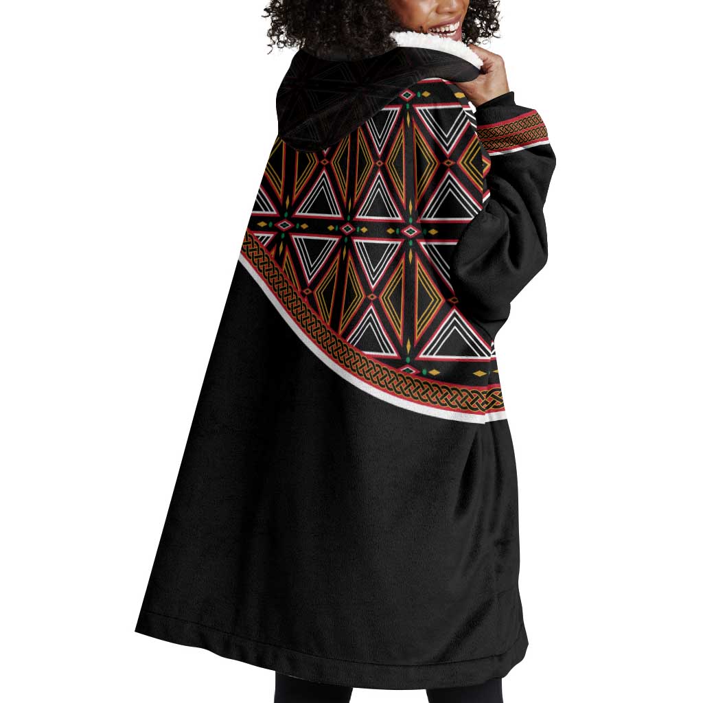 Personalized Bamenda African Wearable Blanket Hoodie Atoghu Cameroon Print DT02