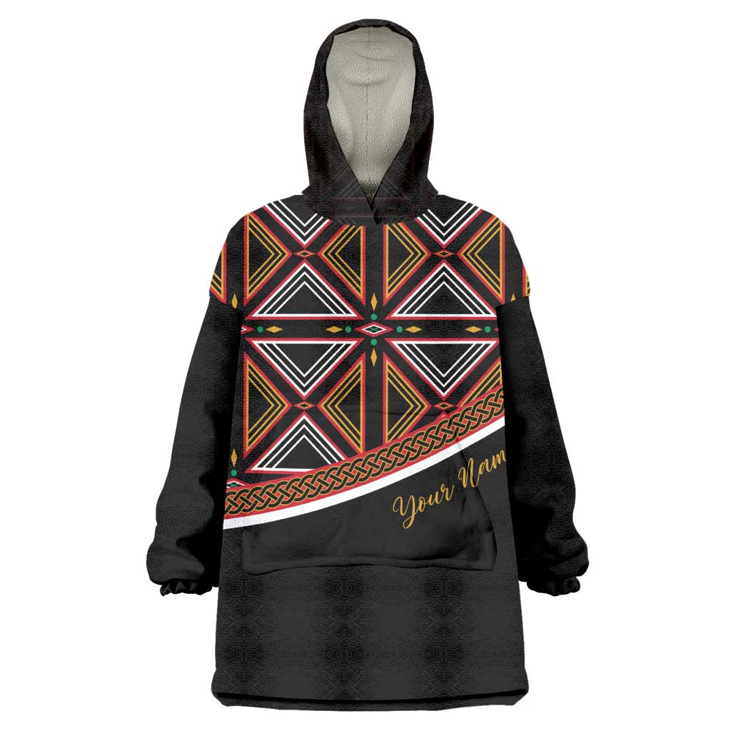 Personalized Bamenda African Wearable Blanket Hoodie Atoghu Cameroon Print DT02