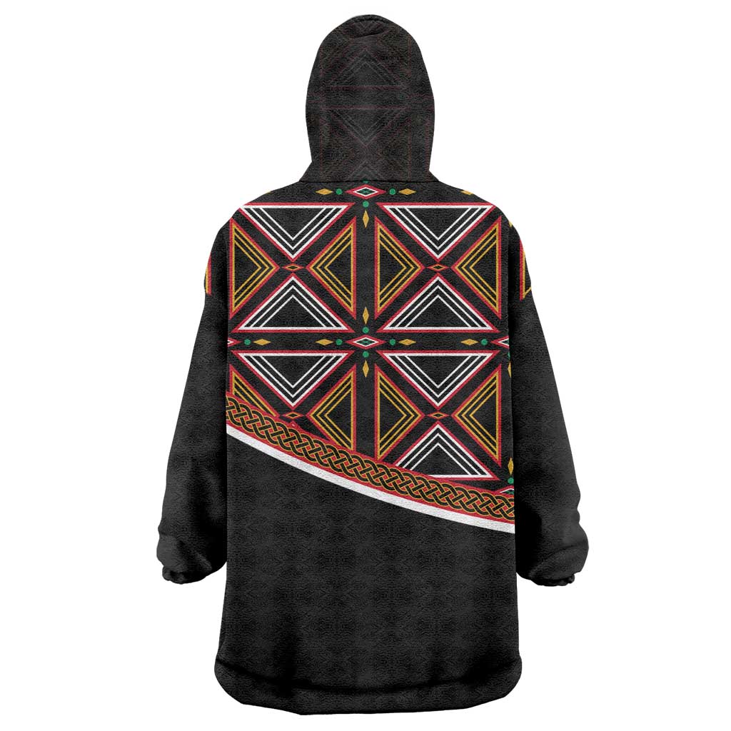 Personalized Bamenda African Wearable Blanket Hoodie Atoghu Cameroon Print DT02