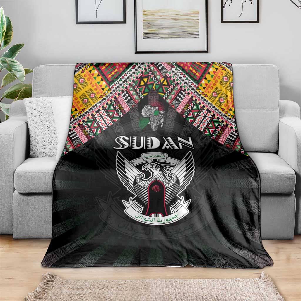 Sudan Roots Blanket African Pride in Fingerprint and Tribal Colors DT02
