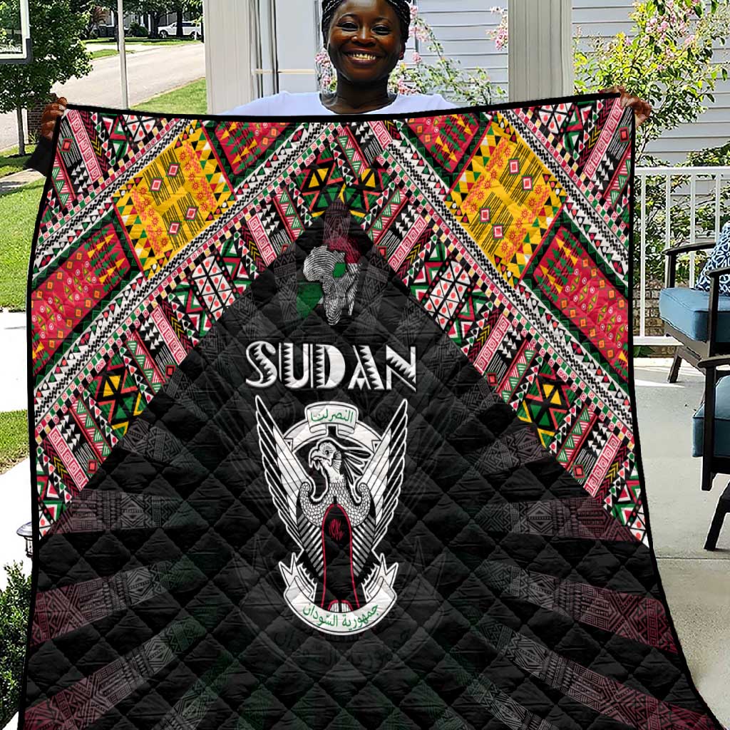 Sudan Roots Quilt African Pride in Fingerprint and Tribal Colors DT02